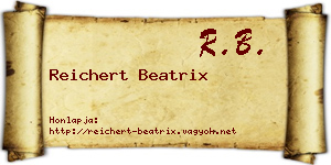 Reichert Beatrix névjegykártya